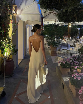 Backless Vacation Long Dress