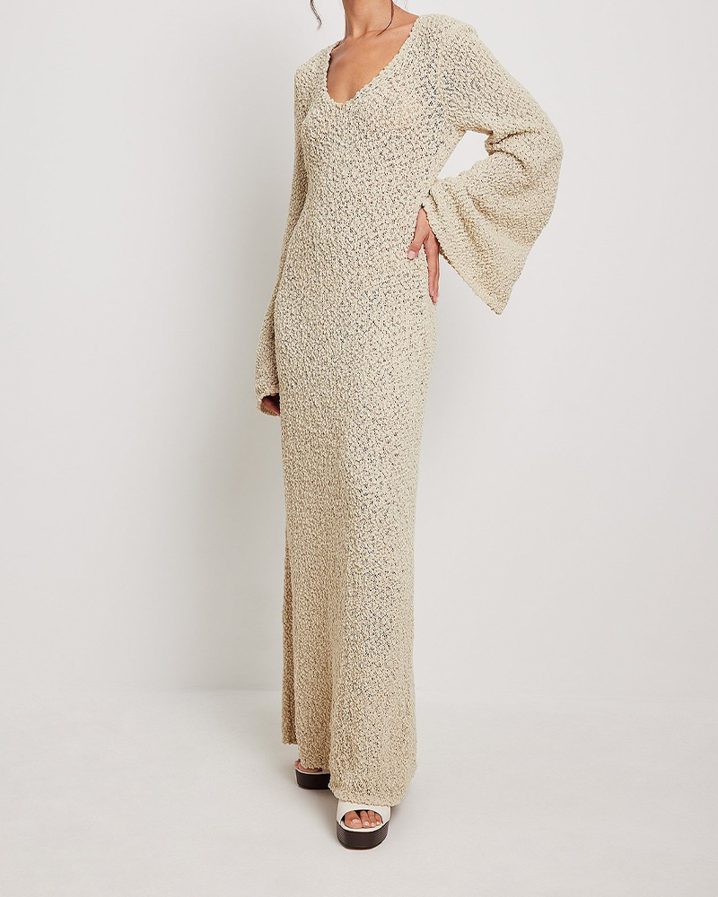 Elegant Versatile Sweater Long Dress