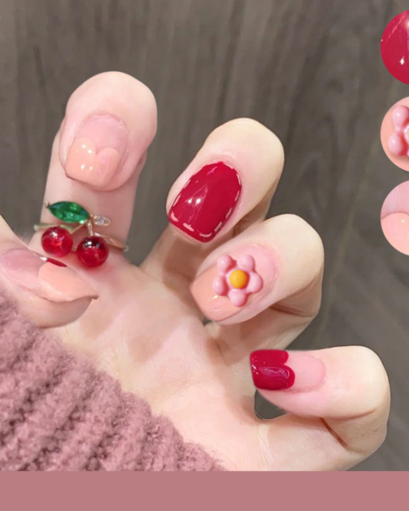 Uñas navideñas desmontables