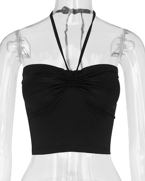 Tied Neck-Hanging Backless Top