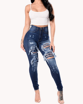 Schmale Jeans mit hoher Taille