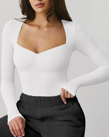 Temperament Square Neck Sexy Top Bottoming Shirt