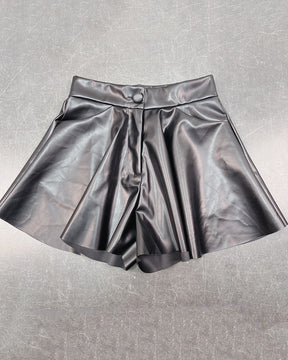 High Waist Pu Leather Pants Skirt