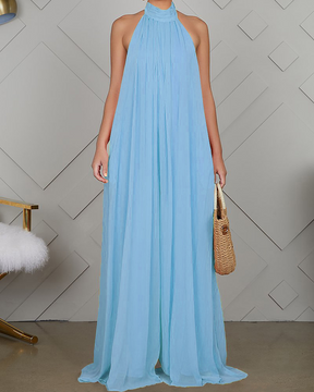 Sleeveless Chiffon Loose Open-Back Jumpsuit