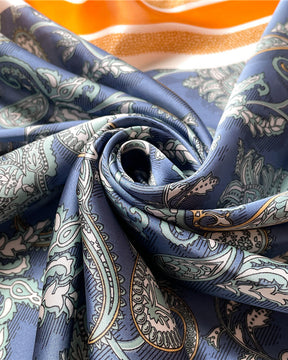 Vintage Cashew Paisley Square Scarf