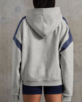 Patchwork Color Hooded Sweatshirt