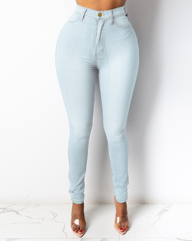 Women’s Jeans High Waist Slim Fit Trousers
