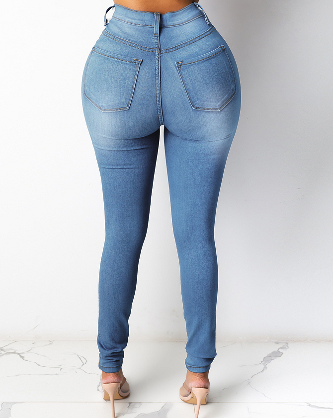 Women’s Jeans High Waist Slim Fit Trousers