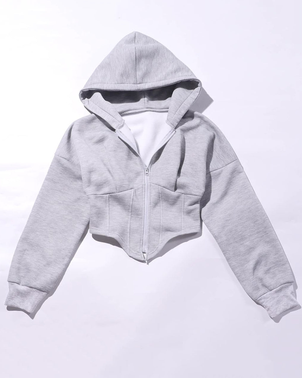 Long Sleeve Fleece Zipper Cardigan Hooded Casual Sweatshirt