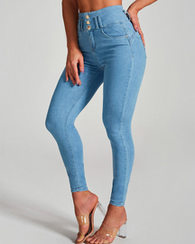 Schmale Jeans mit hoher Taille