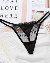 Thin Transparent Embroidered Seamless Women’s Underwear Thong