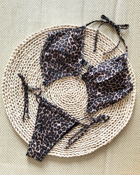 Leopard Print Swimsuit One Piece Bikini