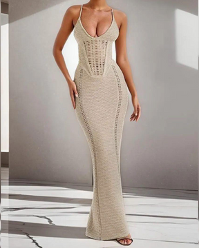 Spiraled Sexy Knit Bottom Bottom Dress