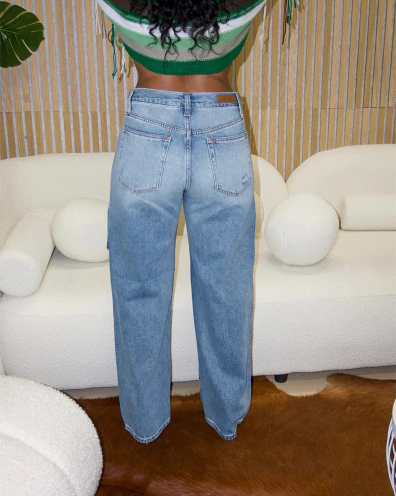 Splice Loose High-Waisted Jeans To Disassemble