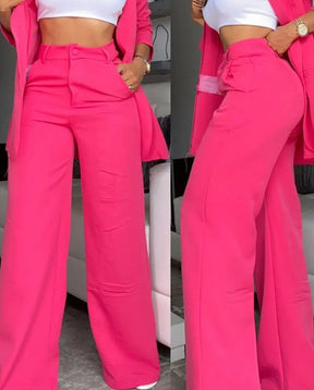 Blazer Straight Pants Suit