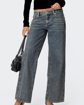 Low-Rise Jeans Love Leopard Print Pocket