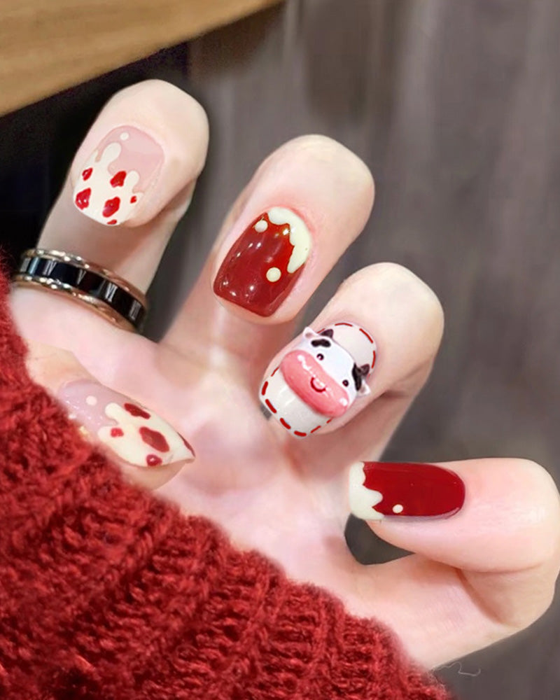 Uñas navideñas desmontables