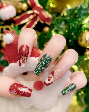 Christmas Cartoon Cute Wearing Nails