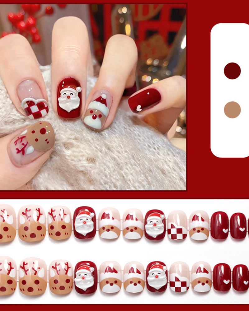 Uñas navideñas desmontables