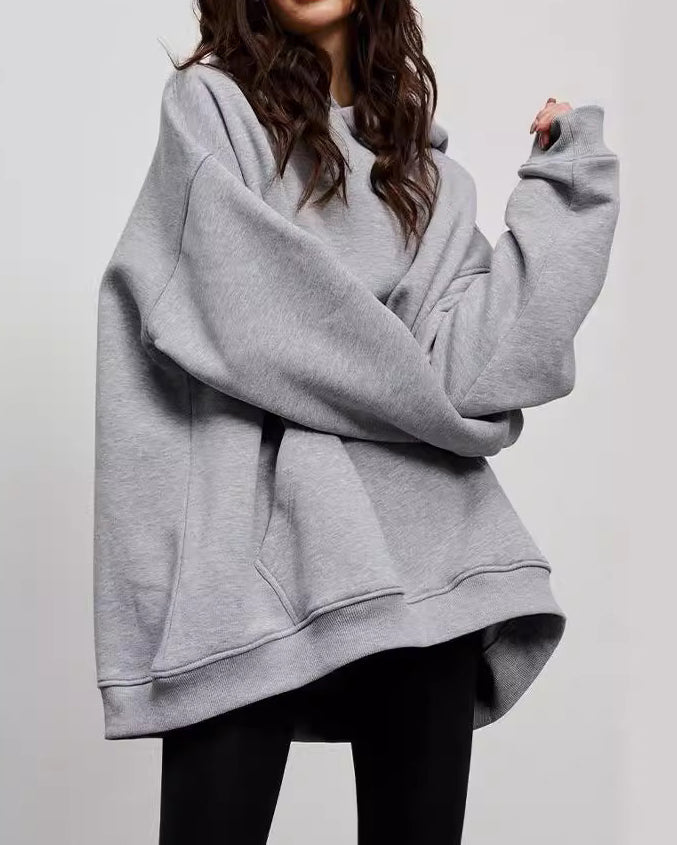 Bedruckter Hoodie mit Kängurutasche und Kordelzug