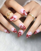 Abnehmbarer Nailart-Patch mit Schneeflocken-Punkten