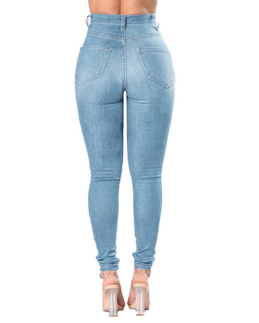 Schmale Jeans mit hoher Taille