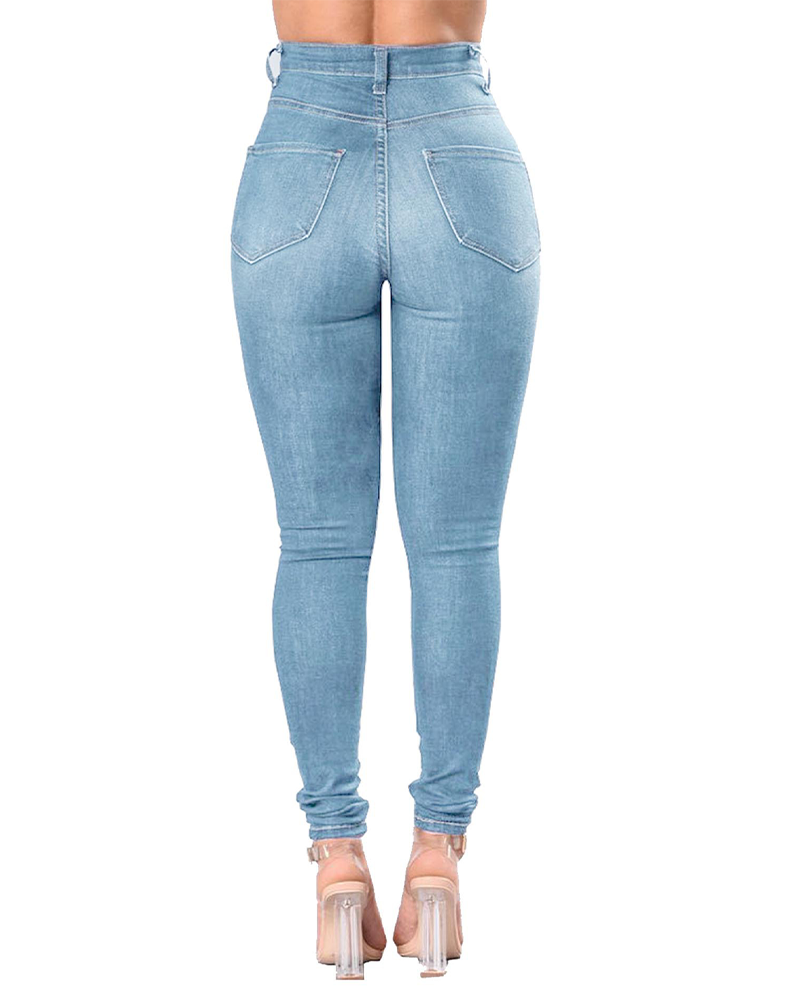 High Waisted Slim Jeans