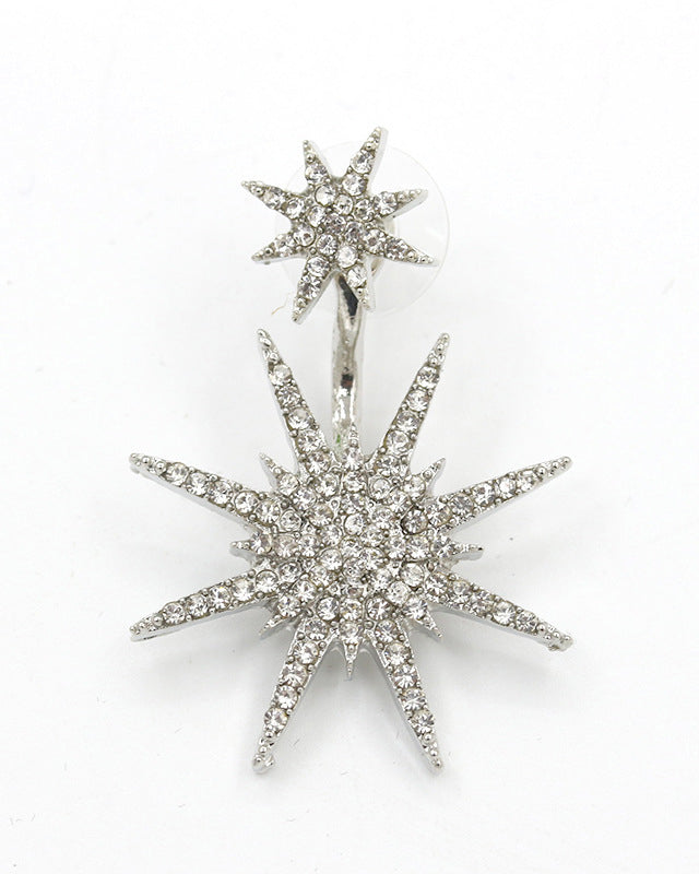Diamond Guardian Snowflake Stud Earrings