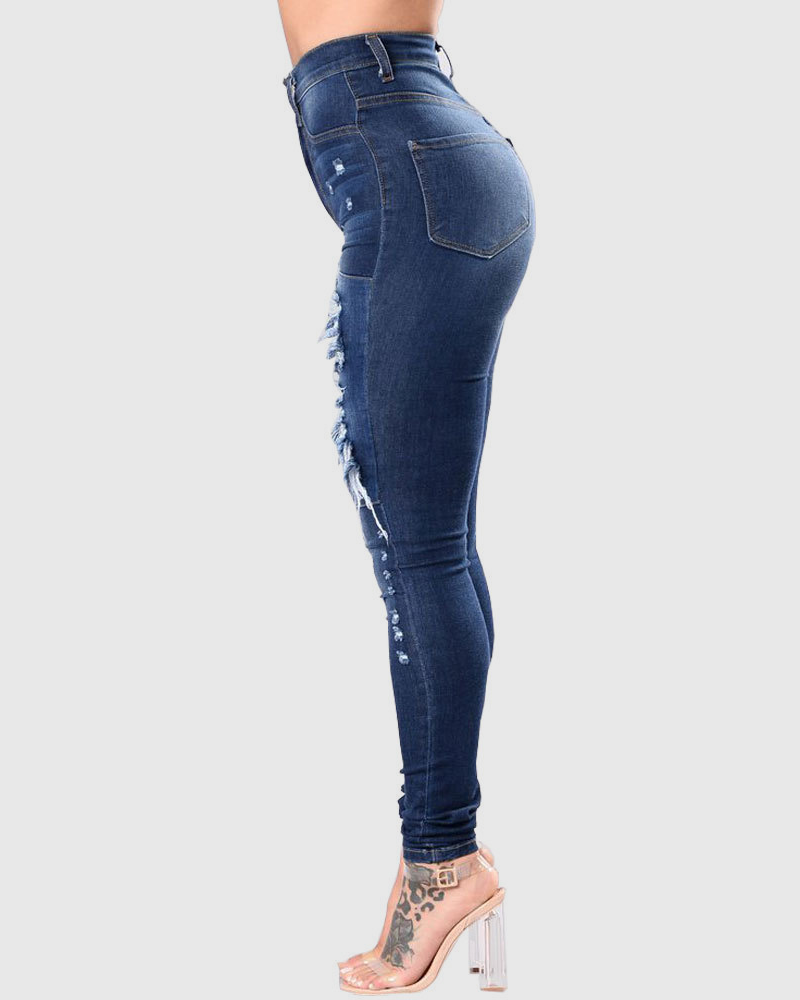 Schmale Jeans mit hoher Taille