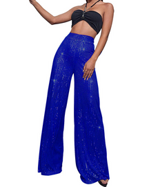 Sequin Baggy Wide-Leg Trousers