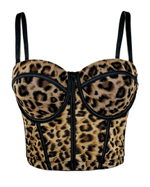 Leopard Print Clothing Fishbone Bra