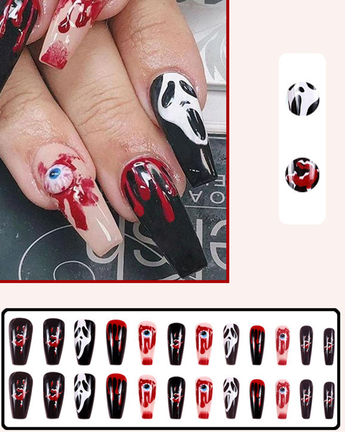 Halloween Face Nail Sticker