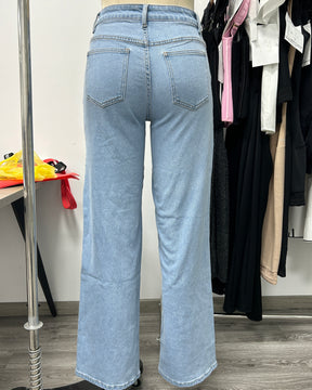 Ornament Trim Panelled Straight-Leg Jeans