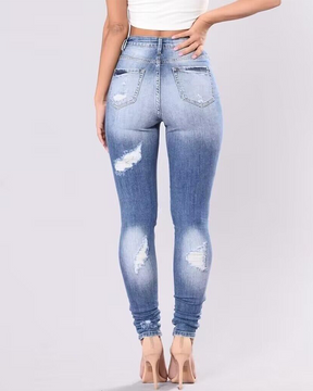 Jeans mit gebrochenem Gummibund