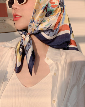 Retro French Silk Scarf Headband