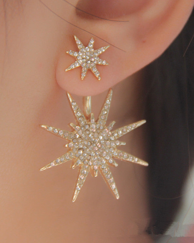 Diamond Guardian Snowflake Stud Earrings