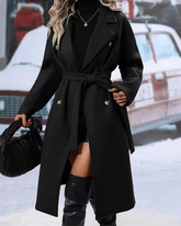 Trenchcoat mit dickem Revers und reinem Farbrevers