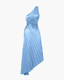 Bold In Pleat Satin Cutout Long Dress