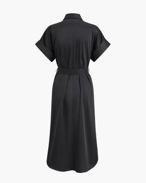 Polo Pockets Tied Midi Dress