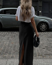 Parisian Slit Maxi Skirt