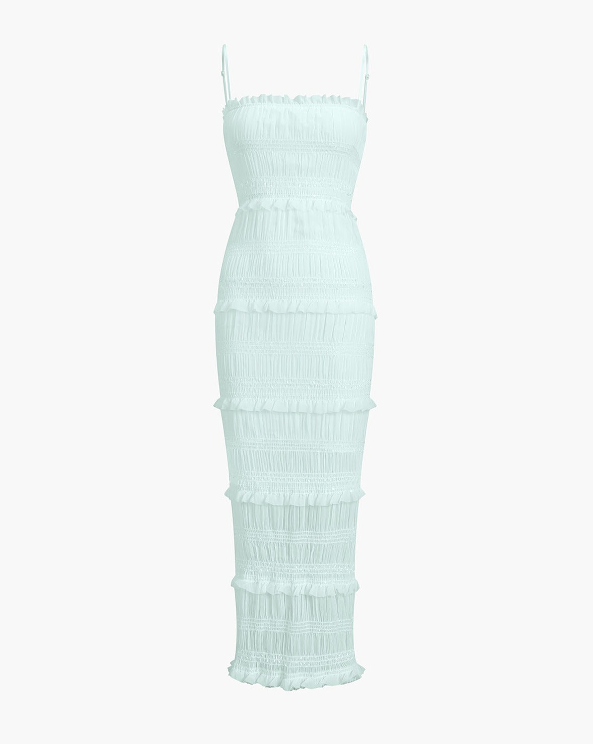 Aegean Ruffle Zippered Bodycon Dress