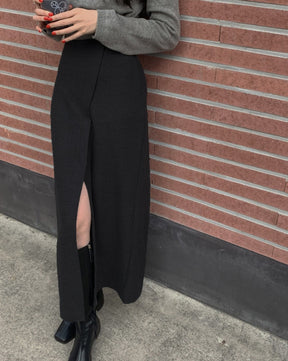 She's Effortless Slit Maxi Skirt