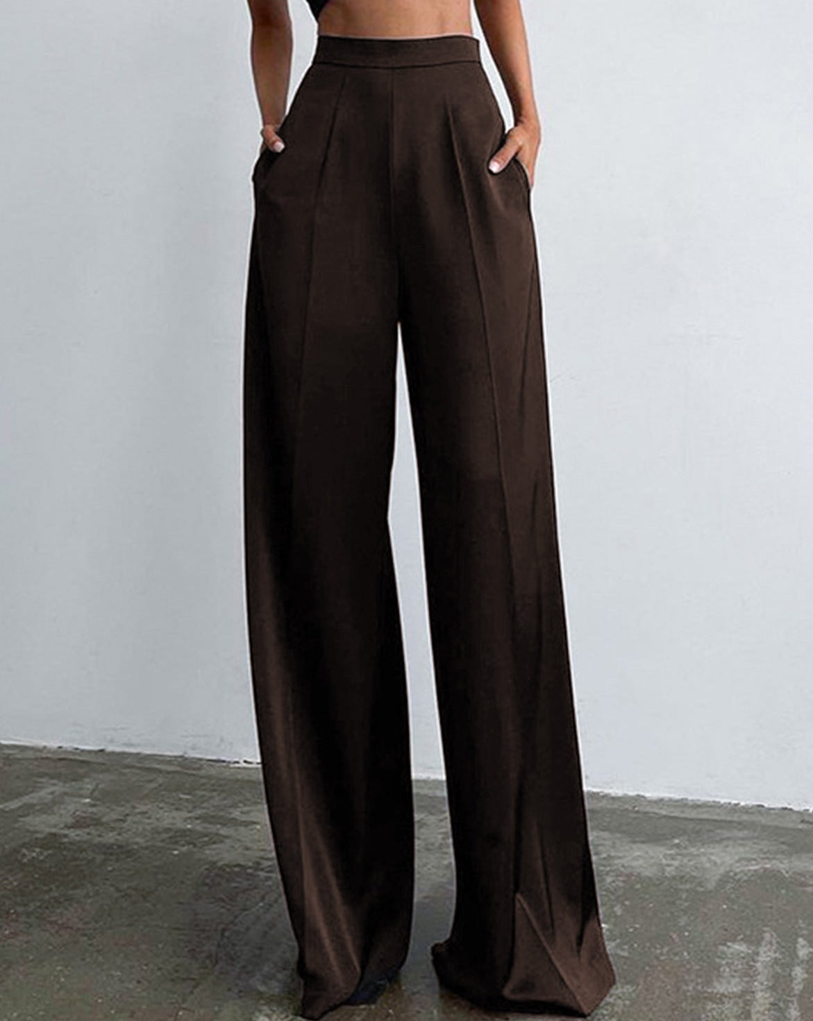 Oversized Satin Wide Leg Dress Pants