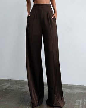 Oversized Satin Wide Leg Dress Pants