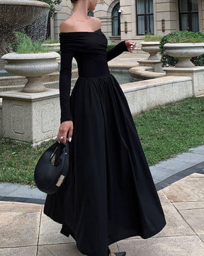 Off Shoulder Criss Cross Long Dress