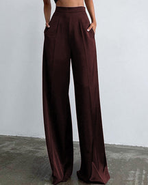 Oversized Satin Wide Leg Dress Pants