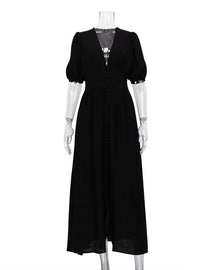 Frenchy  Button Split Long Dress