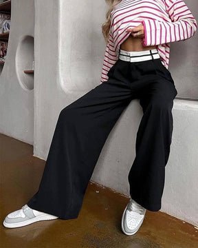 Pantalones casuales delgados y elegantes para mujer