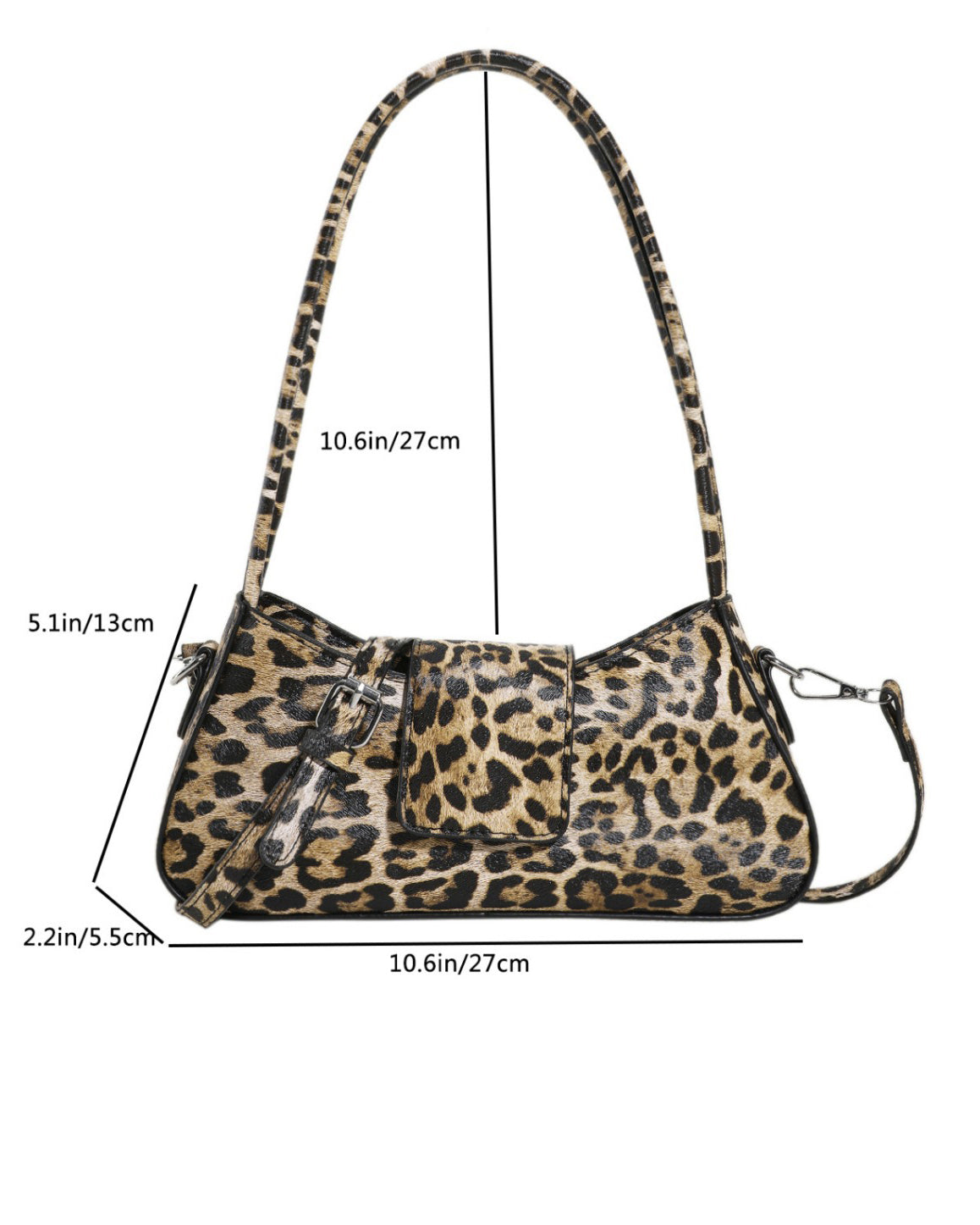 Vintage Leopard Underarm Tote