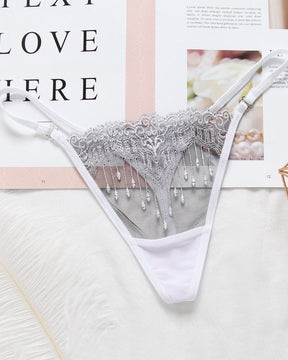 Thin Transparent Embroidered Seamless Women’s Underwear Thong